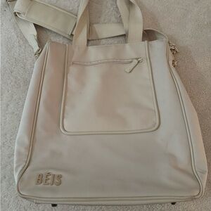 BEIS Cream Travel Tote Bag